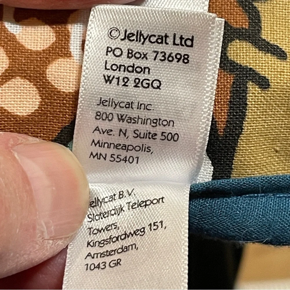 JELLYCAT LONDON BLUE PET TAILS SOFT CRINKLE FABRIC BABY TODDLER BOOK